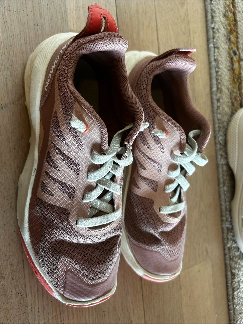 Women's Neutral-Pink Mesh Running Shoes - Salomon